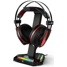 Держатель для наушников Headphone stand Genius GX-UH100, RGB, USB-A x2/USB-C x2, USB 2.0