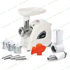 Мясорубка электрическая Аксион М42.02 белый, 1700 Вт, 2.0 кг/мин, реверс, защита от перегрузки, насадки - 8