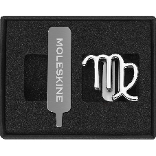 Шильд-символ Moleskine Zodiac Дева, металл, серебристый, коробка с европодвесом, PINVIRGOSILV