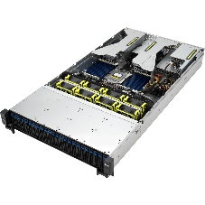 Серверная платформа ASUS RS521A-E12-RS24U, 2U, 1 x SP5 LGA 6096 360W, 24 x DDR5 6400/4800*, 24x 3.5'' NVMe hsb + 2x 2.5'' SATA, 2x M.2 22110, up to 1 PCIe Gen5 x8 LP + 1 OCP3.0, 2 x 1GbE RJ-45 LAN Intel i350-AM2, 1+1 2000W