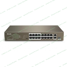 Коммутатор неуправляемый IP-COM F1118P-16-150W PoE, 18 портов, 18х100 Мбит/с, 2x1 Гбит/с, PoE 16х30 Вт (до 130Вт)