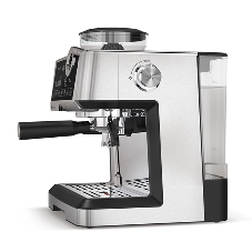 Кофеварка рожковая BQ CM5002 серебристый/черный, исп. кофе - зерновой/молотый, 2,8 л, 2400 Вт, 19 бар