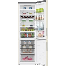 Холодильник Haier C2F637CCGU1 бежевый, двухкамерный, 278/108л, морозилка снизу, No Frost
