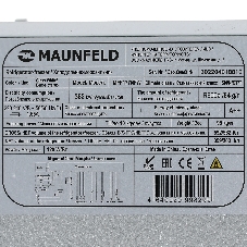 Холодильник Maunfeld MFF177NFW белый глянец двухкамерный 263/170л морозилка сбоку, No Frost, Side by Side