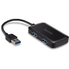 USB-концентратор Buro BU-HUB4-U3.0-S, USB 3.0, USB 4 порта, USB