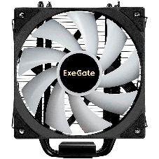 Кулер для процессора ExeGate Dark Magic EXX400V3 PWMRGB, 120 мм, алюминий/медь, 800-1800 об/мин, 11-33 дБ, 4 pin PWM, 140 Вт, высота 148 мм, RGB