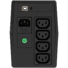 Источник бесперебойного питания ExeGate Power NB-650.LED.AVR.4C13.USB / 650 ВА / 390 Вт / 4 x IEC 320 C13
