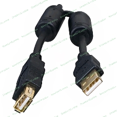 Кабель 5bites UC5011-030A USB2.0, AM/AF, зол.разъемы, ферр.кольца, 3м., черный