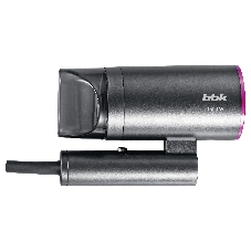Фен BBK BHD1601 графит, 1600 Вт, ионизация, компактный