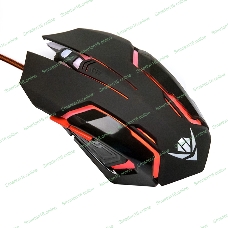 Мышь проводная Nakatomi MOG-20U черный, 2400 dpi, USB, кнопки - 6