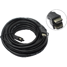 Кабель HDMI C-HM-HM-7.5M Wize, 7.5 м, v.2.0, 19M/19M, позол.разъемы, экран, черный, пакет