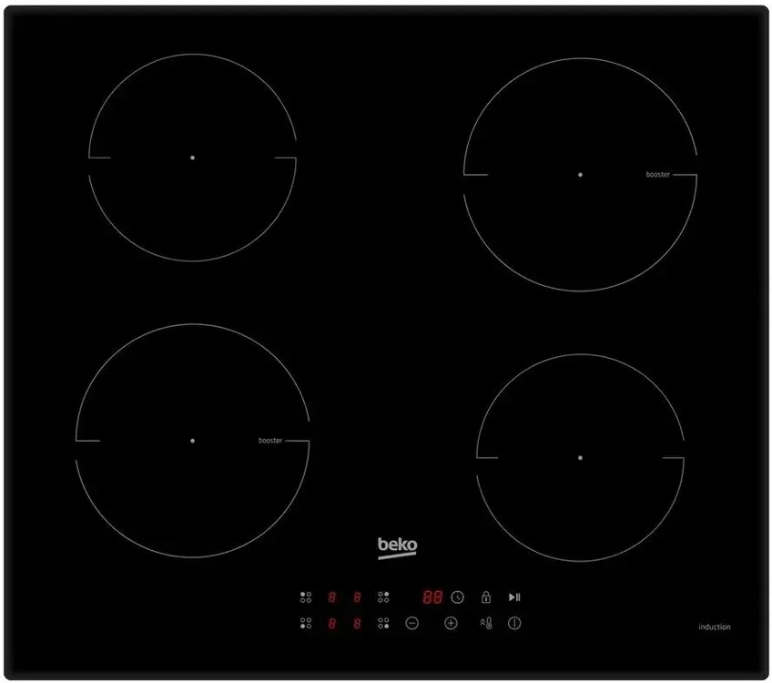 Индукционная варочная поверхность Beko HII 64400 TO, 4 конфорки, стеклокерамика, 7400 Вт
