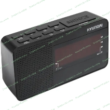 Радиобудильник Hyundai H-RCL200 черный LED проек.изоб. подсв:красная часы:цифровые AM/FM