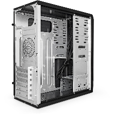 Компьютерный корпус Miditower ExeGate CP-601-UNS500 (ATX, БП UNS500 с вент. 12см, 2*USB, аудио, черный)