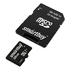 Флеш карта Smartbuy (SB32GbSDCCTV) micro SDHC 032Gb cl10 U1 V10 + адаптер