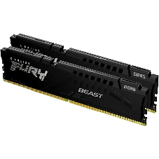 Оперативная память Kingston Fury Beast, DDR5, 64GB (1x64GB), 5600 MHz, CL40, с радиатором, чёрный