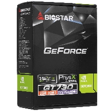 Видеокарта Biostar NVIDIA GeForce GT 730 2Gb PCI-E GT730-2Gb D3 LP (GF108) 128bit GDDR3 700/1333 DVIx1 HDMIx1 CRTx1 HDCP Ret low profile