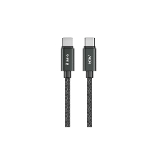 Кабель OLMIO REEL, Type-C - Type-C, 60W 3A, 1.2м, тканевая оплетка, черный