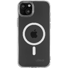 Чехол (клип-кейс) uBear для Apple iPhone 15 Plus Real Mag Case with MagSafe прозрачный (CS254TT67RL-I23M)