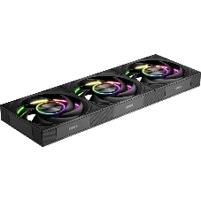 Система жидкостного охлаждения PCCooler DT360 ARGb Display BK (300W, 360мм, LED temp., черный, ARGb/Fans: 3x120мм, 83.83CFM, 3000RPM/Pump height 62мм, 15dBA, 2600RPM, Rad thickness 27мм/S: 1851, 1700, 1200, 115X, AM5, AM4)