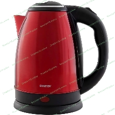 Чайник Centek CT-1068 RED (красный) металл 2л, 2000W, хромированная вставка на крышке