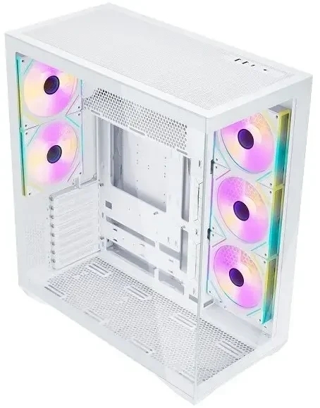 Корпус ATX Eurocase M4801 white, без БП, закаленное стекло 2 стороны