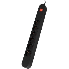 Сетевой фильтр Ippon NF-EU-1.8-10 1.8 м, 6 розеток, черный, коробка