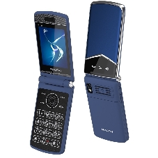 Мобильный телефон Maxvi E11ds синий/серебристый