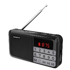 Радио FM-приемник Maxvi PR-02 черный. Цифровой приемник Maxvi PR-02 предназначен для прослушивания радио и музыки. Миниатюрный Maxvi PR-02 - удобный в переноске и помещается в карман. Можно использовать карты памяти microSD и внешний USB-накопитель для воспроизведения музыки, а также аудиокниг. Благодаря функции автоматического поиска гаджет может самостоятельно находить доступные радиостанции и сохранять их в памяти