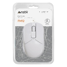 Мышь проводная A4Tech Fstyler FM12 белый, 1200 dpi, USB, кнопки - 3