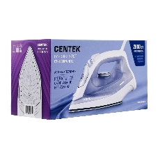 Утюг Centek CT-2308 белый, 2800 Вт, 50 г/мин, 190 г/мин, 300 мл