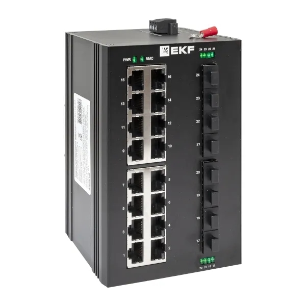 Коммутатор EKF TSX-U-8GX/SFP-16GT, 16×1 Гбит/с + 8×1 Гбит/с SFP, неуправляемый