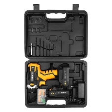 Дрель-шуруповерт Deko Sharker 16V, 16 В, 1,5 Ач, 32 Нм, щеточный