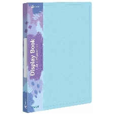 Папка с 20 прозрачными вкладками Бюрократ Pastel PAST20BLUE A4, пластик, 0.5мм, торцевой карман с бумажной вставкой, голубой