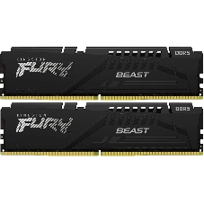 Оперативная память Kingston Fury Beast Black, DDR5, 64GB (2x32GB), 5200 MHz, CL40, с радиатором, чёрный