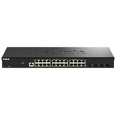 Коммутатор D-Link DGS-1210-28X/ME/C1A, 24×1 Гбит/с + 4×10 Гбит/с SFP+, управляемый