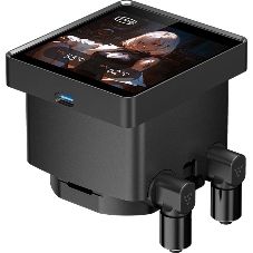 Система жидкостного охлаждения PCCooler DT360 ARGb Display BK (300W, 360мм, LED temp., черный, ARGb/Fans: 3x120мм, 83.83CFM, 3000RPM/Pump height 62мм, 15dBA, 2600RPM, Rad thickness 27мм/S: 1851, 1700, 1200, 115X, AM5, AM4)