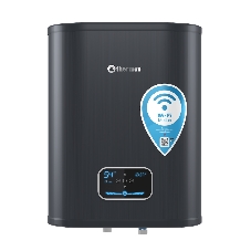 Водонагреватель электрический Thermex ID 30 V (pro) Wi-Fi черный, накопительный, 30 л, 2 кВт, настенный, вертикальный, плоский, с управлением по Wi-Fi