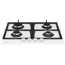 Газовая варочная поверхность Hotpoint HG 61F/WH, 4 конфорки, закаленное стекло, 7400 Вт