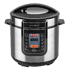Скороварка-мультиварка электрическая Endever Vita-132, черный/стальной, мощность 1200 Вт, емкость 6л, 16 авторежимов работы, книга рецептов