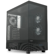 Компьютерный корпус HSPD F710, Panoramic Mid Tower, черный, TG, 0.5 SPCC, 3x120мм ARGb E-ATX, ATX, mATX, mITX 185/395/270мм 2x2.5