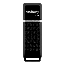 Флешка USB Smartbuy Quartz black (SB64GbQZ-K), 64Gb, USB 2.0, R/W 25/15, черный