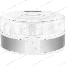 Йогуртница Kitfort КТ-6405 20Вт 7б. 180 мл упр.:механич. серебристый/белый