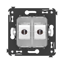 Розетка компьютерная DKC Avanti 4400664 RJ-45 без шторки в стену, кат.5е двойная, 