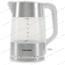 Чайник электрический Hyundai HYK-P4025 1.9 л, 2200 Вт, белый (корпус: пластик)