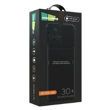 Портативный аккумулятор More choice (4620202550637) PB55-30 с кабелем 1USB 3.0A 22.5W PD - 30000mAh черный