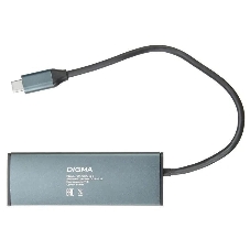 USB-концентратор Digma HUB-3U3.0С-UC-G, USB-C, USB 3.0 4 порта, USB