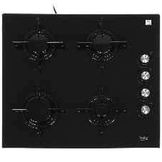 Газовая варочная поверхность Beko HILG64120S, 4 конфорки, закаленное стекло, 7400 Вт
