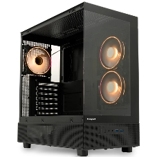 Компьютерный корпус HSPD F710, Panoramic Mid Tower, черный, TG, 0.5 SPCC, 3x120мм ARGb E-ATX, ATX, mATX, mITX 185/395/270мм 2x2.5