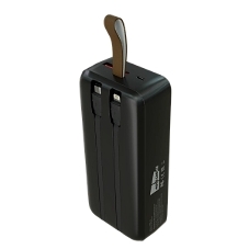 Портативный аккумулятор More choice (4620202550637) PB55-30 с кабелем 1USB 3.0A 22.5W PD - 30000mAh черный